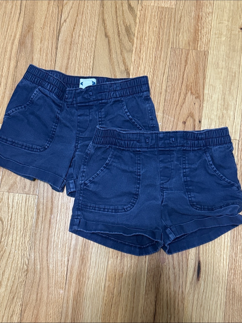 Old Navy Navy Blue Girls' Elastic-Waist Shorts - Set of 2